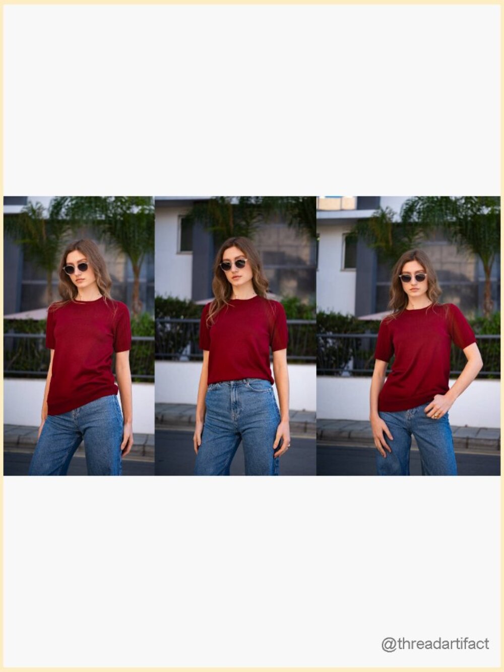 Women's Short Sleeve Crew Neck Hollow Out Pullover Sweater Blouse Lightweight - Picture 7 of 7
